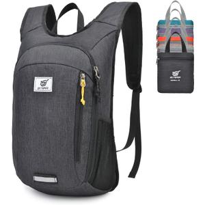 SKYSPER Small Daypack 10L Hiking Backpack Packable Lightweight Travel Day Pack for Women Men (Black)