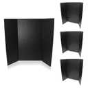 Flipside Products 36 x 48 Project Boards for Presentations, Science Fair, School Projects, Event Displays and Trifold Picture Board, Proudly Made in USA - Black - 4 Pack