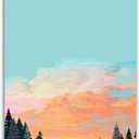 Stonehouse Collection Landscape Stationery - 60 Decorative Writing Paper Sheets - Printed Stationery Paper with Forest and Mountain Design - 8.5 x 11