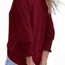 BTFBM Womens Tops Dressy Casual Summer T Shirts 2026 Crewneck 3/4 Sleeve Beach Vacation Loose Tunic Spring Work Blouse (L)