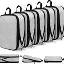 5 Pack Compression Packing Cubes for Travel Space Saving Cubes Luggage Organizer for Suitcase(Gray,L)
