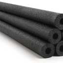 Hollowfly 6 Pack Jumbo Pool Noodles Swimming Floating Foam Tube Extra Large Hollow Bright Swimming Pool Noodles Bulk Heavy Duty for Adults(Black,50 x 4.5 Inch)