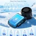 Mini Portable Handheld Turbo Fan Small but Mighty, Whisper-Quiet, Long-Lasting, 5-Speed High-Velocity Rechargeable battery Fan, Personal Fan for Outdoor, Travel, Gifts for Women & Men(Black)