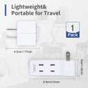 SYCON 4 Outlet Wall Adapter with A Power Switch and Night Light, 2-Prong Extender Adapter Plug with 4 Electrical Outlets for Travel Home Hotel Office-White 1 Pack