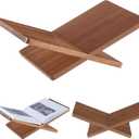 Solid Wooden Book Stand for Desktop Display & Reading 15.7" x 9.4" x 5.7 Extra Large Wood Open Book Holder for Cookbook, Bible, Recipe, Textbook, Magazine (African Sapele)