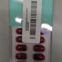 BTArtbox Press On Nails Short - Plum Red Squoval Press On Nails with Glue for Women, Opaque Soft Gel Glue On Nails in 16 Sizes - 32 Stick On Nails Kit, Blackberry