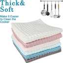 vfaejll 6 Pack Waffle Weave Dish Cloths, 13x13 Inch 100% Cotton Kitchen Towels for Washing Dishes - Super Absorbent, Quick Drying Dish Rags (Mixed Colors)