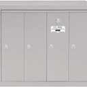Salsbury Industries Mailbox, Aluminum, Powder Coated, 4 Doors, Surface, 3504ASU - 1 Each