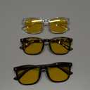 Gaoye Stylish Blue Light Glasses for Woman - Computer Glasses for Blue Light Blocking - Lightweight Frames - 3 pack (A1 Matte Black+leopard+transparent)