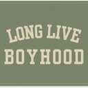 Long Live Boyhood Boys Room Decor - Linen Nursery Banner for Toddler Room Decoration, Farmhouse Kids Wall Hanging, Canvas Banner Flag for Baby Shower, Birthday Gift - A04
