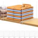 Aolloa 8 PCS Shelf Dividers for Closet Organization Acrylic Clear Closet Shelf Divider for Wooden Shelving Suitable for Wooden or Vertical Shelves Or Bedroom, Kitchen and Office