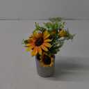 Artificial Sunflowers Potted Plants Yellow Fake Sunflowers in Pot Silk Sunflower with Pot Faux Sunflower Floral Arrangements for Wedding Party Home Office Kitchen Bathroom Decor