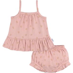 Gerber baby-girls Sleeveless Tunic Top and Diaper Cover Set (6-9 Months, Poppies)