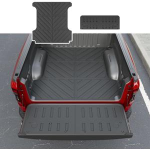 Xipoo 5.7FT Bed Mat Tailgate Mat Compatible with 2019-2025 Dodge Ram 1500 TPE Tailgate Liner Replacement for 2019-2025 Dodge Ram 1500 Accessories(5.7FT Truck Mat+Tailgate Mat)