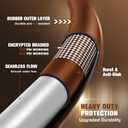 NARTURIO Short Leader Garden Hose 5/8" x 15ft, No Kink Lightweight Water Hose, Hybrid Rubber, Heavy Duty, 650 Burst PSI, Female to Female Fittings