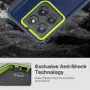 for Motorola Moto Edge 5G 2025 Case, Heavy Duty Protective Case with [3 in 1] Rugged Rubber Shockproof Protection Cover for Moto Edge 2025(Dark Blue/Green)