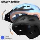 Bike Helmet for Adults, Lightweight Mountain Bicycle Helmet with USB Rechargeable LED Rear Light, Removable Sun Visor for Women, Men, Suitable for Cycling and Commuting, Large