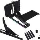 Lian Li ATX PC Case Multi-Directional 4 Slots Vertical GPU Kit V3 - Premium Gen 5 Riser Cable PCI-E 5.0 x16-155mm, PCIe 3.0/4.0 Compatible, Adjustable Position - (VG4v3 Black)