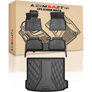Jbymat 2025 X6 Floor Mats & Cargo Liners Compatible with 2020-2025 2026 BMW X6 | AOMSAZTO All Weather Floor Mats for X6 Accessories | Anti Skid Floor Liners Trunk mat