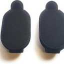 Suede Cloth Magnetic Glasses Clip for Car VisorMetal Frame, Magnetic Adsorption 2 Packs (Black)