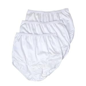 Dixie Belle 719 Scallop Trim High Waist Full Coverage Panty (3 Pack) (14, White), Size 9