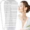 Quelay 20pcs Paperclip Chain Necklace Plated Chains Bulk Alloy Link Cable Necklace for Jewelry DIY Making Supplies Accessories (18 Inch, Silver)