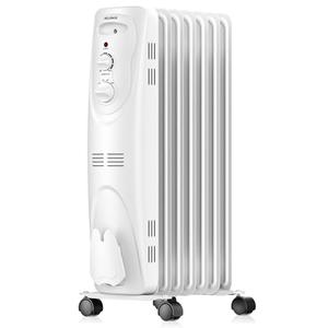 PELONIS Radiator Heater for Large Space, Electric Oil Filled Radiator, Dual Knobs, 1500W, Quiet Space Heater, 3 Modes, Tip-over Protection (Not Working)