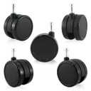 Enjoy Caster | 3 Inch Office Chair Casters for Herman Miller Aeron Steelcase Leap Chair | Dual Injection Polyurethane Wheels for Hardwood Floors | Universal Stem Size 7/16" Office Chairs (7506BUB-16)