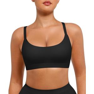 FeelinGirl Seamless Bras Wireless Bralettes for Women: No Underwire Unpadded Comfort Buttery Soft Everyday Bras, Black, L