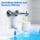 15-Stage Bath Water Filter for Tub Faucet, Yvelines 7500 Gallons Bathtub Filter Softens Hard Water & Removes Chlorine for Healthier Skin & Hair, BPA-Free (Black)