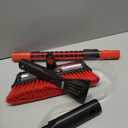 COFIT Car Snow Brush with Ice Scraper and Squeegee 3 in 1, 39" Extendable Cleaning Kit Long Handle, Windshield Snow Removal Tool Scratch Free for SUV Truck RV Window Roof Exterior Wash Supplies, Red