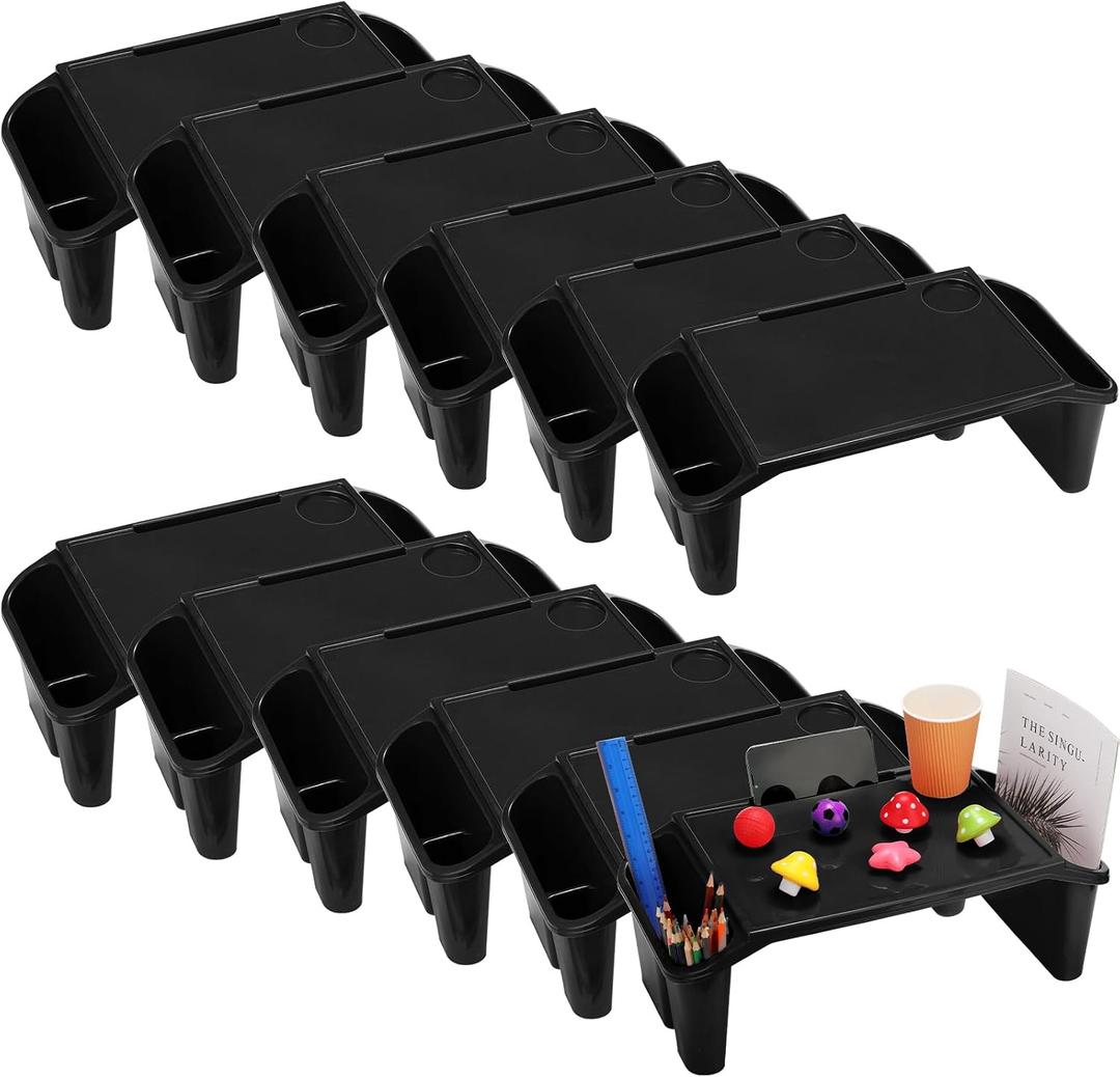 Kisston 12 Pcs Kids Lap Desk Bulk Tray Lap Table Bed Table Plastic Desk with Extra Storage Space Activities Children Portable for Kids Students Work Study School Classroom(Black), 
Product Dimensions	24.4"D x 15.7"W x 12.9"H