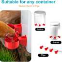 Chicken Feeder No Waste Automatic Poultry Feeder Ports Chicken Feeders and Waterer Set DIY Chicken Feeders Kit