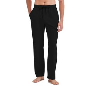 Idtswch 36 Inseam Mens Tall Sweatpants Open Bottom Joggers Casual Loose Fit Athletic Yoga Pants with Pockets Black, 2XL