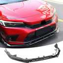 STSEV01 Front Bumper Lip Splitter Spoiler Fit for Honda Civic Hatchback/Sedan/EX/EX-L/LX/Sport/Touring 2022 2023 2024, 3pcs Air Dam Chin Body Kit Underbody Lip Accessories (Carbon Fiber Style)