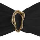 SOLY HUX Women's Bandeau Bikini Top Ruched Strapless Tie Back Swimsuit Bathing Suit Tops (Plain Black), Size: Small 4-6