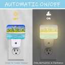 AKKAVNIA Night Light Subtropical Isle Plug-in Wall LED Night Lamp with Dusk-to-Dawn Smart Sensor Lamp for Adult Bedroom Living Room Hallway Kitchen