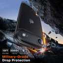 3 x TAURI for iPhone Air Case, Full Camera Protection with Screen Protector, Translucent Matte Military-Grade Protection Shockproof Slim Phone Case for iPhone Air, Matte Black