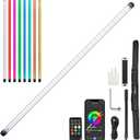 P120 RGB Handheld Photography Light, APP Control 1350 Lumen LED Video Light Wand 360Full Color 12 Lighting Modes CRI95 IP68 Waterproof Built-in Rechargeable Battery 3000k 5750k Colorful Stick