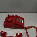 Sangyn Retro Landline Phone Classic 2500 Analog Desk Phone with Indicator Mechanical Ringer Vintage Corded Telephone Old Phone for Home School Hotel Office (Red)