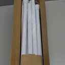 MEXAU 4 Pack White Tension Curtain Rod for Windows 30 To 64 Inch White Tension Rod 7/8" Adjustable Spring Curtain Rod No Drilling Tension Shower Curtain Rods for Closet Doorways