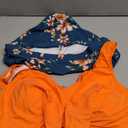 Women Plus Size High Waisted Bikini - Two Piece Swimsuit Tummy Control Bathing Suit Wrap Tie Back 2025 Swimwear (Orange Flowers, 16 Plus)