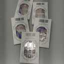 French Tip Press on Nails Short Square Fake Nails False Nails with Leopard Print Glitter Designs Cute Acrylic Nail Glossy Glue on Nail for Women Girls 24Pcs (Style31)