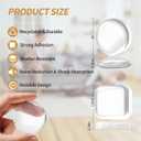 2 x Door Knob Wall Protector, 2 Inch Clear Door Handle Wall Protector, Self-Adhesive Door Handle Crash Pad for Noise Reduction, Shock Absorbent Stopper for Home and Office Use (12 Round + 8 Square Pads)