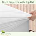 Four Seasons Essentials King Size Waterproof Mattress Protector - Cooling Viscose derived from Bamboo Fitted Sheet Mattress Cover - Quilted Jacquard Pad Protects from Dust Allergens (White)