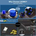 ledmo 200W LED Parking Lot Lights 5000K Street Shoebox Pole Lights Waterproof 26000LM Super Bright Dusk to Dawn Outdoor Commercial Area Flood Security Lighting Slip Fitter for Stadium Sport Garage