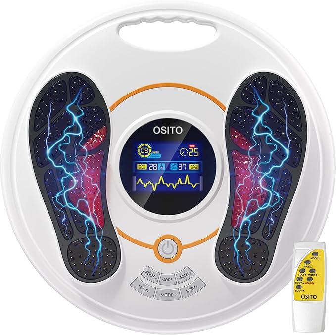 OSITO TENS EMS Foot Massager for Neuropathy and Plantar Fasciitis Pain Relief, FSA/HSA Eligible, Electronic Nerve Stimulator for Edema and Circulation Relief in Legs and Feet