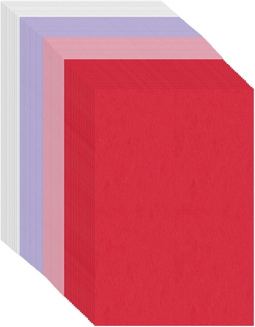 100 Sheets Valentine's Day Cardstock Pink Red White Thick Paper Valentine Card Stock Collection for Valentine Card Making Arts Crafts Invitations Greeting Gift Tags Scrapbook