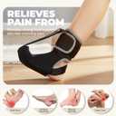 Plantar Fasciitis Night Splint Sock - Adjustable Planter Facetious Relief Brace for Women Men,Soft Plantar Fascia Boot for Sleeping,Support Relief Foot Drop Achilles Tendonitis Relief Day Night, OSFA (Black)