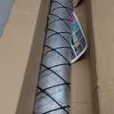 VELIMAX Frosted Black Lattice Window Film Static Cling Window Privacy Films Decorative Glass Vinyl Film for Windows Removable Sun Blocking Anti-UV 23.6x118 inches